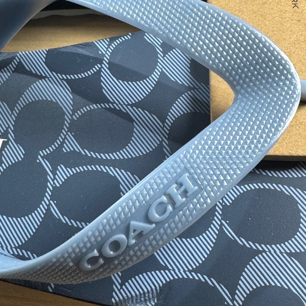 New Coach Blue Patterned Sandals - image 3